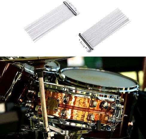 Yibuy 2 Pieces 20 Strands Steel Snare Drum Wire for Cajon Box Drum Springs 5.71x2.22inch(LxW) in Saudi Arabia