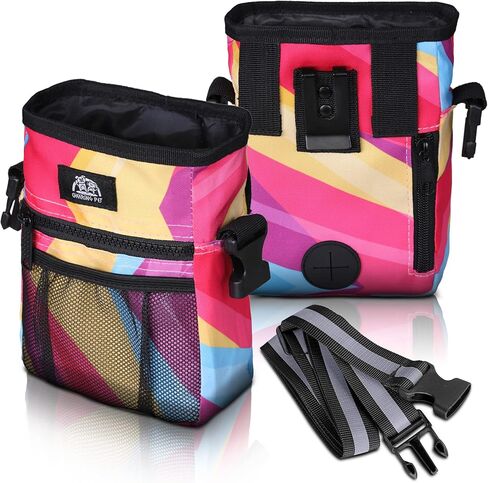 Dog Treat Pouch, Dog Training Treat Bags, for Treats, Toys, Built-in Poop Bag Dispenser, 3 Ways to Wear in Saudi Arabia