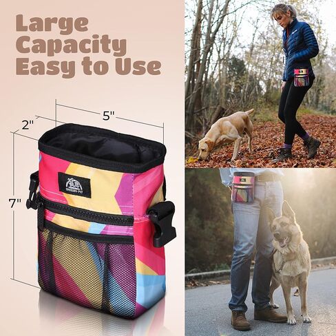 Dog Treat Pouch, Dog Training Treat Bags, for Treats, Toys, Built-in Poop Bag Dispenser, 3 Ways to Wear in Saudi Arabia