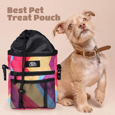 Dog Treat Pouch, Dog Training Treat Bags, for Treats, Toys, Built-in Poop Bag Dispenser, 3 Ways to Wear in Saudi Arabia