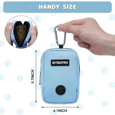 Dog Treat Pouch, Dog Training Treat Pouch, Puppy Training Pouch with Shoulder Strap Buckle, Portable Dog Treat Bag,Hand Free Treat Pouch, for Outdoor Dog Walking/Pet Dog Training (black) in Saudi Arabia
