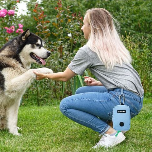 Dog Treat Pouch, Dog Training Treat Pouch, Puppy Training Pouch with Shoulder Strap Buckle, Portable Dog Treat Bag,Hand Free Treat Pouch, for Outdoor Dog Walking/Pet Dog Training (black) in Saudi Arabia