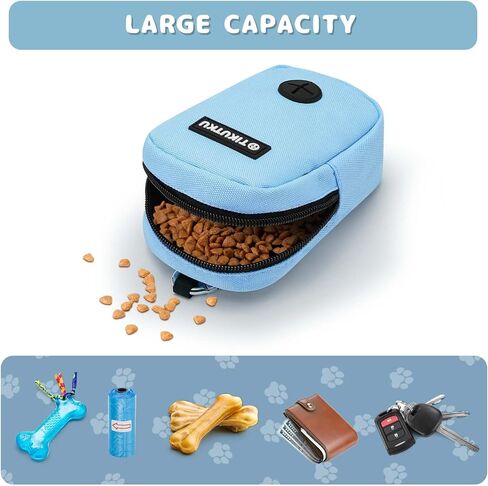 Dog Treat Pouch, Dog Training Treat Pouch, Puppy Training Pouch with Shoulder Strap Buckle, Portable Dog Treat Bag,Hand Free Treat Pouch, for Outdoor Dog Walking/Pet Dog Training (black) in Saudi Arabia