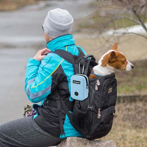 Dog Treat Pouch, Dog Training Treat Pouch, Puppy Training Pouch with Shoulder Strap Buckle, Portable Dog Treat Bag,Hand Free Treat Pouch, for Outdoor Dog Walking/Pet Dog Training (black) in Saudi Arabia