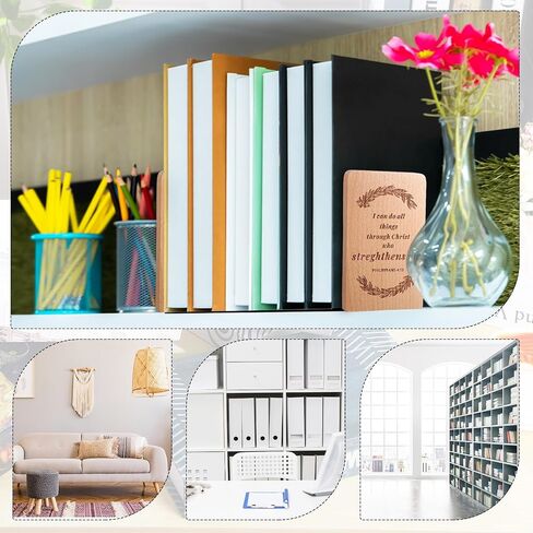 4 Pcs Christian Wood Bookends Non Skid Bookend Decorative Heavy Duty Book End Support Wooden Book Organizer Book Stand for Religious Gift CDs Desk Office Kitchen Bookshelf School, 2 Pairs in Saudi Arabia