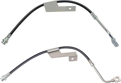 TRQ Stainless Steel Performance Front Brake Hose Compatible with 2000-2006 Cadillac 1999-2007 Chevrolet 1999-2007 GMC in Saudi Arabia