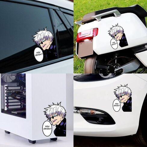 5.1 "غوجو مائي Peeker أنيمي ملصقات السيارات الكرتون كول ويندوز اغطية السيارات الجسم الأمتعة غطاء صندوق السيارة غطاء خزان الوقود الفينيل مقاوم للماء in Kuwait