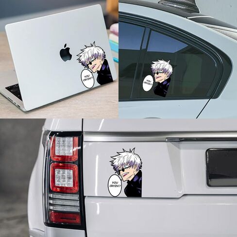 5.1 "غوجو مائي Peeker أنيمي ملصقات السيارات الكرتون كول ويندوز اغطية السيارات الجسم الأمتعة غطاء صندوق السيارة غطاء خزان الوقود الفينيل مقاوم للماء in Kuwait