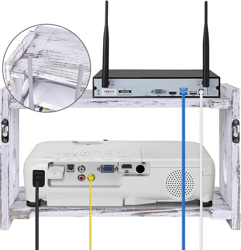 رف خشبي عائم لجهاز العرض، رف جهاز التوجيه PS3/PS4، حامل تثبيت على الحائط لجهاز بلاي ستيشن واي فاي، صندوق تخزين جهاز التوجيه، حامل جهاز عرض، جدار مثبت على الحائط لمشغلات Xbox DVD، وحدات تحكم الألعاب in Kuwait