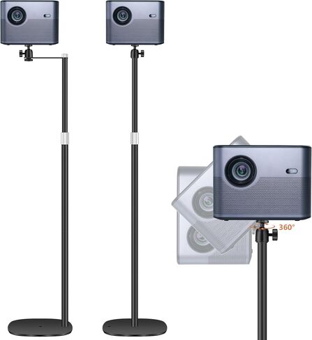 Projector Mount, Universal Projector Stand Height Adjustable 35" to 50" with 360° Angle Rotation, Space-Saving, Compatible with Projectors Vlog DVR Cameras, for Home Office Outdoor Movie in Saudi Arabia