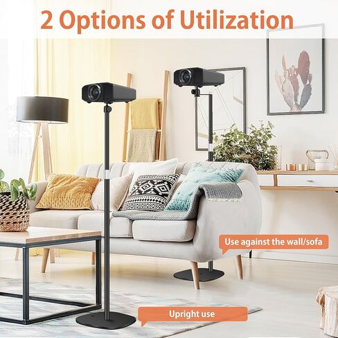 Projector Mount, Universal Projector Stand Height Adjustable 35" to 50" with 360° Angle Rotation, Space-Saving, Compatible with Projectors Vlog DVR Cameras, for Home Office Outdoor Movie in Saudi Arabia