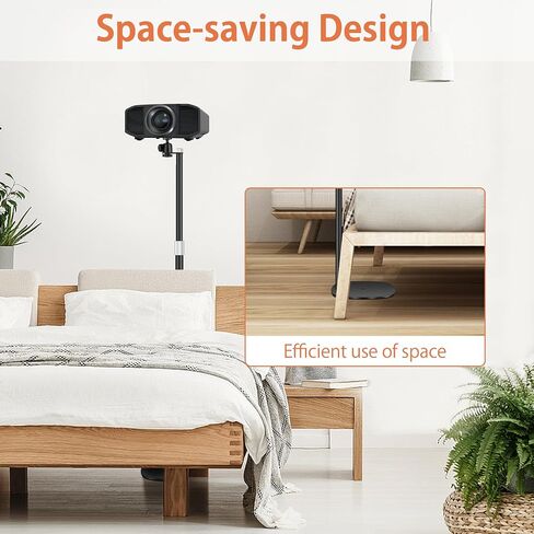 Projector Mount, Universal Projector Stand Height Adjustable 35" to 50" with 360° Angle Rotation, Space-Saving, Compatible with Projectors Vlog DVR Cameras, for Home Office Outdoor Movie in Saudi Arabia