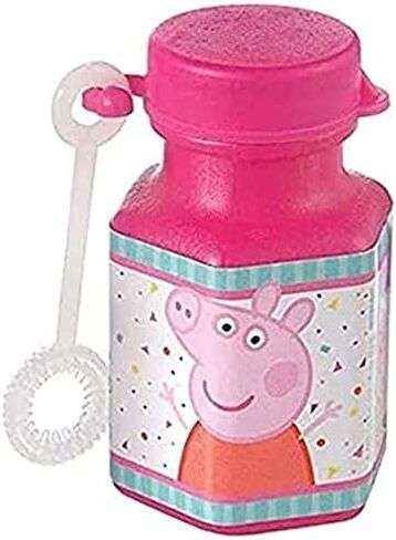 Peppa Pig Confetti Party Mini Bubbles - 0.6oz (Pack of 8) - Pink Plastic Bubble Bottles - Perfect for Birthday Celebrations in Saudi Arabia