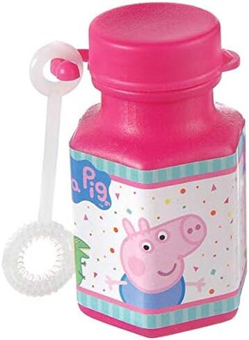 Peppa Pig Confetti Party Mini Bubbles - 0.6oz (Pack of 8) - Pink Plastic Bubble Bottles - Perfect for Birthday Celebrations in Saudi Arabia