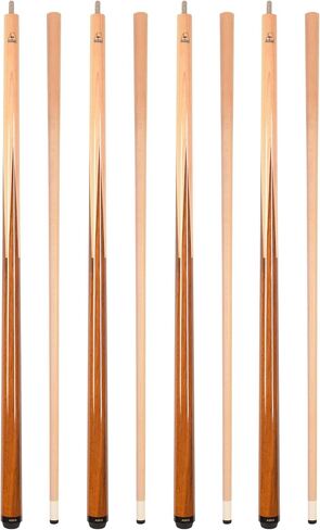 مجموعة ASKA من SP1 Malaswood Sneaky Pete Billiard Pool Cue Sticks، 58 بوصة خشب القيقب الكندي هارد روك، طرف صلب Le Pro 13 مم، مفصل 5/16x18 in Kuwait