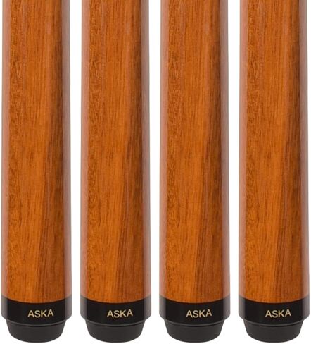 مجموعة ASKA من SP1 Malaswood Sneaky Pete Billiard Pool Cue Sticks، 58 بوصة خشب القيقب الكندي هارد روك، طرف صلب Le Pro 13 مم، مفصل 5/16x18 in Kuwait