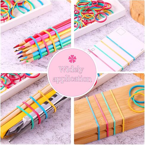 4 Roll Rubber Band Elastic Ball About 400 Pieces Colorful Rubber Bands Stretchable Rubber Band Balls Stationery Holder Elastic Band Loops for DIY, Arts and Crafts, Document Organizing in Saudi Arabia