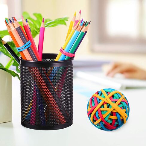 4 Roll Rubber Band Elastic Ball About 400 Pieces Colorful Rubber Bands Stretchable Rubber Band Balls Stationery Holder Elastic Band Loops for DIY, Arts and Crafts, Document Organizing in Saudi Arabia