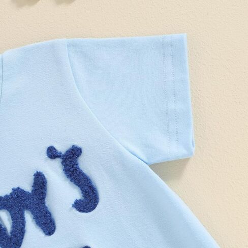 Newborn Infant Baby Boy Girl Summer Bubble Romper Round Neck Short Sleeve Jumpsuit Letter Embroidery Bodysuit in Saudi Arabia
