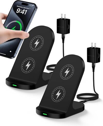 حامل شاحن لاسلكي، وسادة شحن QI لاسلكية تعمل بنظام Android لهاتف Galaxy S24 Ultra 23، وGoogle Pixel 8 Pro 8a 7، وApple iPhone 15 14، ومحطة شحن الهاتف اللاسلكي بقدرة 15 واط، متضمن محول طاقة سريع in Saudi Arabia