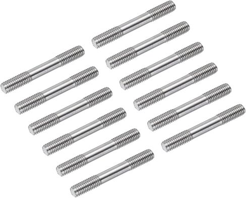 MECCANIXITY 12pcs Push Rod Connector Double End Threaded Rod 304 Stainless Steel Threaded Pull Rod for DIY RC Car, Boat, Car, Airplane, Helicopter Model&DIY Material, M8x60mm in Saudi Arabia