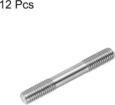 MECCANIXITY 12pcs Push Rod Connector Double End Threaded Rod 304 Stainless Steel Threaded Pull Rod for DIY RC Car, Boat, Car, Airplane, Helicopter Model&DIY Material, M8x60mm in Saudi Arabia
