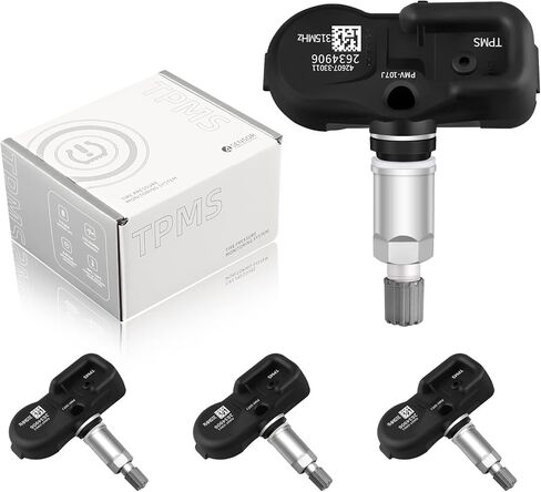 مستشعر Tpms 315 ميجا هرتز نظام مراقبة ضغط الإطارات متوافق مع تشيفي سيلفرادو جي إم سي كاديلاك بويك بونتياك ساتورن هامبر ساب يستبدل # 13581558، 13598771،13586335، 13598772 4 عبوات in Kuwait