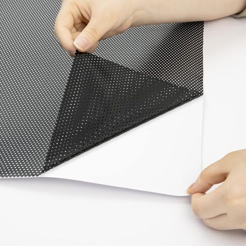 DKTIE Perforated Vinyl Privacy Window Film - One Way Window Film, Perfect for Home, Car, RV, Office (Black, 23.6'' x 78.7'') in Saudi Arabia