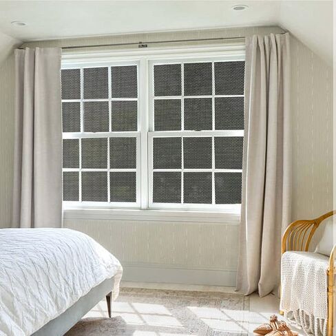DKTIE Perforated Vinyl Privacy Window Film - One Way Window Film, Perfect for Home, Car, RV, Office (Black, 23.6'' x 78.7'') in Saudi Arabia