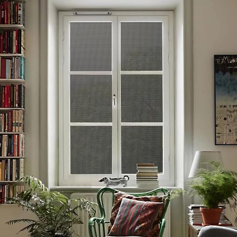 DKTIE Perforated Vinyl Privacy Window Film - One Way Window Film, Perfect for Home, Car, RV, Office (Black, 23.6'' x 78.7'') in Saudi Arabia