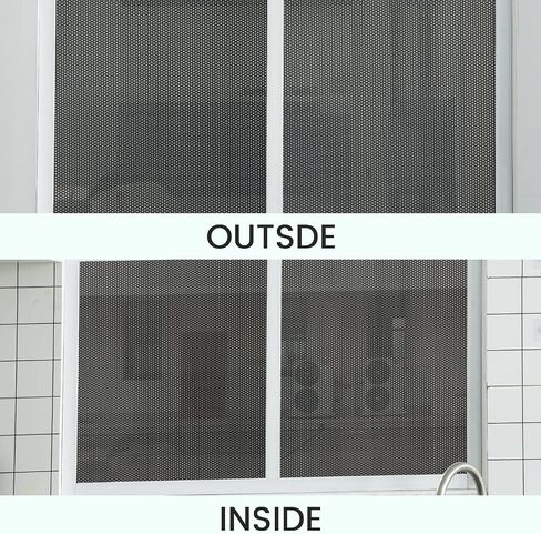 DKTIE Perforated Vinyl Privacy Window Film - One Way Window Film, Perfect for Home, Car, RV, Office (Black, 23.6'' x 78.7'') in Saudi Arabia