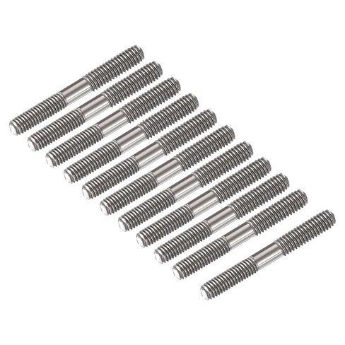 MECCANIXITY 12pcs Push Rod Connector Double End Threaded Rod 304 Stainless Steel Threaded Pull Rod for DIY RC Car, Boat, Car, Airplane, Helicopter Model&DIY Material, M8x60mm in Saudi Arabia