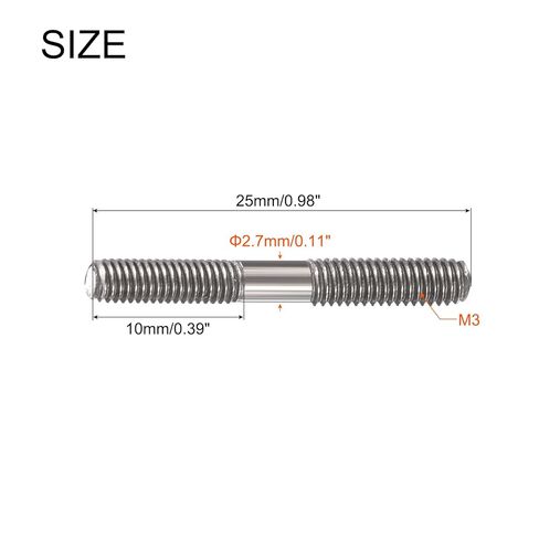 MECCANIXITY 12pcs Push Rod Connector Double End Threaded Rod 304 Stainless Steel Threaded Pull Rod for DIY RC Car, Boat, Car, Airplane, Helicopter Model&DIY Material, M8x60mm in Saudi Arabia