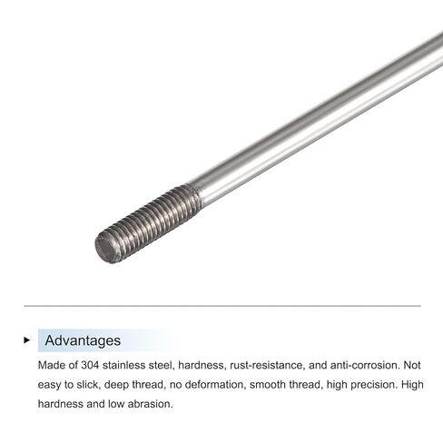MECCANIXITY 12pcs Push Rod Connector Double End Threaded Rod 304 Stainless Steel Threaded Pull Rod for DIY RC Car, Boat, Car, Airplane, Helicopter Model&DIY Material, M8x60mm in Saudi Arabia