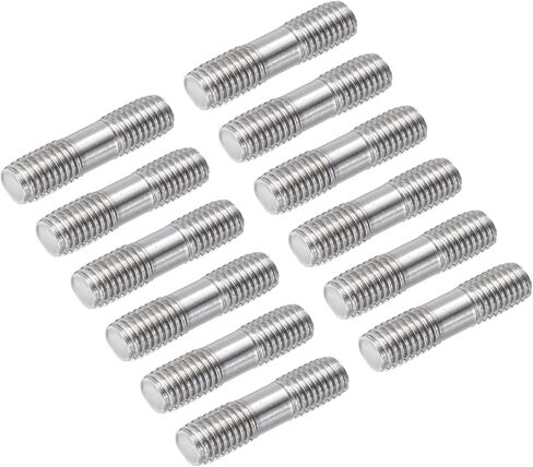 MECCANIXITY 12pcs Push Rod Connector Double End Threaded Rod 304 Stainless Steel Threaded Pull Rod for DIY RC Car, Boat, Car, Airplane, Helicopter Model&DIY Material, M8x60mm in Saudi Arabia