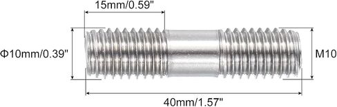 MECCANIXITY 12pcs Push Rod Connector Double End Threaded Rod 304 Stainless Steel Threaded Pull Rod for DIY RC Car, Boat, Car, Airplane, Helicopter Model&DIY Material, M8x60mm in Saudi Arabia