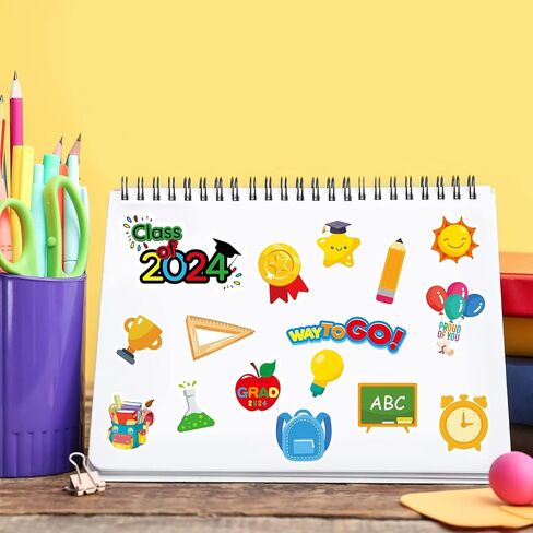 320 قطعة من ملصقات التخرج فئة 2024، ملصقات تهنئة لمرحلة ما قبل المدرسة للأظرف، ملصقات تخرج لطيفة 2024 لرياض الأطفال، ملصقات تخرج ملونة لفصول المدرسة الابتدائية in Kuwait