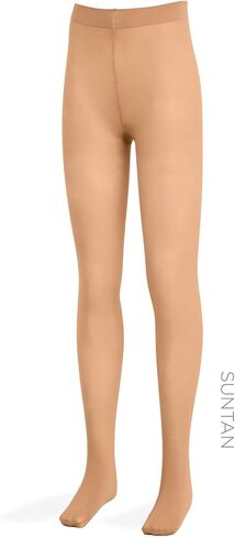 Theatricals Girls Footed Tights with Smooth Self-Knit Waistband T5415CLSNM Light Suntan Medium in Saudi Arabia