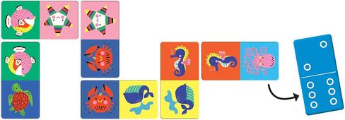 Mudpuppy Cat Donut Dominoes من Mudpuppy، تتميز بـ 28 قطعة دومينو كبيرة الحجم ومزينة بشكل لطيف على الوجهين، مثالية لعدد 2-4 لاعبين، للأعمار من 3 إلى 8 سنوات، ممتعة لليلة اللعب العائلية! in Saudi Arabia