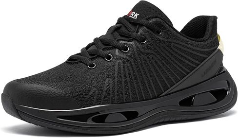 LARNMERN Steel Toe Shoes for Women Slip Resistant Work Boots Safety Sneakers Lightweight Comfortable Breathable Tennis Shoe(6 Women, Black) in Saudi Arabia
