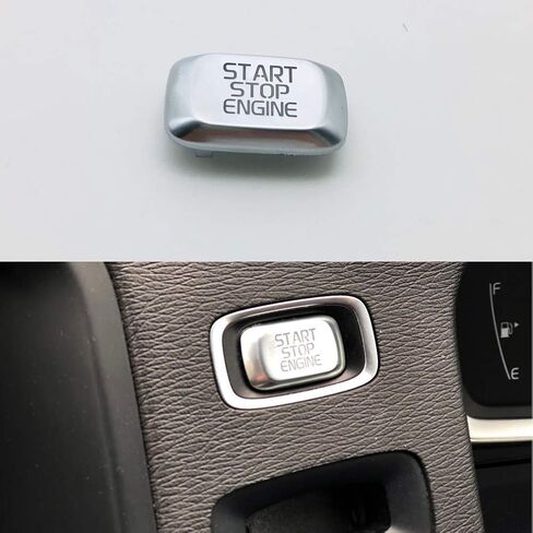 Start Stop Engine Switch Button Decoration Cover Modifications for Volvo V40 V60 S60 XC60 V50 V70 XC70 (Black) in Saudi Arabia