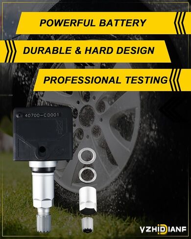 مستشعر TPMS جديد كليًا 40700CD001 لـ: -Infiniti EX35 FX50 G35 G37، لـ: -Nissan 350Z 370Z، لـ: -Chevrolet Altima Armada Cube Frontier، 315 ميجا هرتز، مبرمج، مستشعر ضغط الإطارات (4 قطع مطورة) in Saudi Arabia