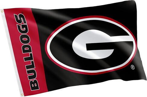 لافتات علم جامعة جورجيا لصبار الصحراء بولدوج UGA Dawgs أعلام 100% بوليستر للاستخدام الداخلي والخارجي 3x5 (اسم الفريق) in Saudi Arabia