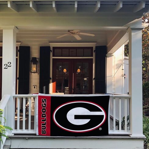 لافتات علم جامعة جورجيا لصبار الصحراء بولدوج UGA Dawgs أعلام 100% بوليستر للاستخدام الداخلي والخارجي 3x5 (اسم الفريق) in Saudi Arabia