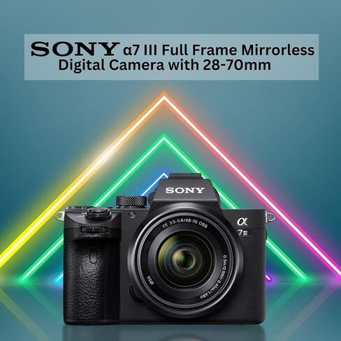 Sony Alpha 7 III Full-Frame Mirrorless Interchangeable Lens Camera with 28-70mm Lens Bundle with 17-50mm F/4 Di III VXD, Editing Software, 128GB SD Card, and Accessories (7 Items) in Saudi Arabia