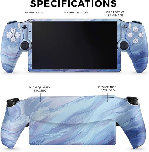 Carbon Fiber Gaming Skin Compatible with PS5 Portal Remote Player - Birth of Venus - Premium 3M Vinyl Protective Wrap Decal Cover - Easy to Apply | Crafted in The USA by MightySkins in Saudi Arabia