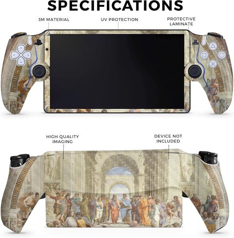 Carbon Fiber Gaming Skin Compatible with PS5 Portal Remote Player - Birth of Venus - Premium 3M Vinyl Protective Wrap Decal Cover - Easy to Apply | Crafted in The USA by MightySkins in Saudi Arabia