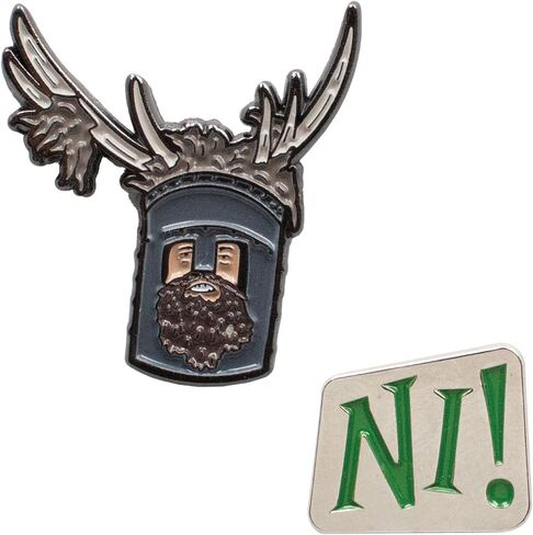 The Unemployed Philosophers Guild Knight Who Says "Ni" Enamel Pin Set - Officially Licensed Monty Python Themed Pins with Strong Rubber Backing Clasps in Saudi Arabia