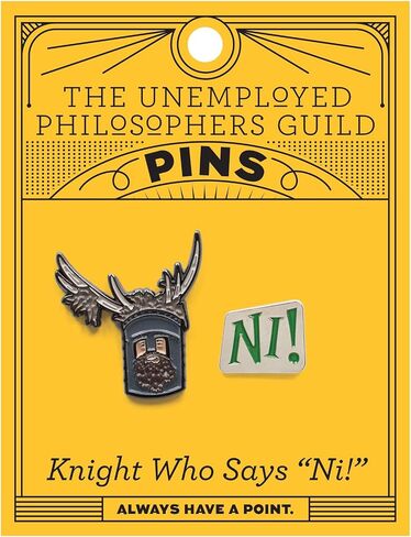 The Unemployed Philosophers Guild Knight Who Says "Ni" Enamel Pin Set - Officially Licensed Monty Python Themed Pins with Strong Rubber Backing Clasps in Saudi Arabia