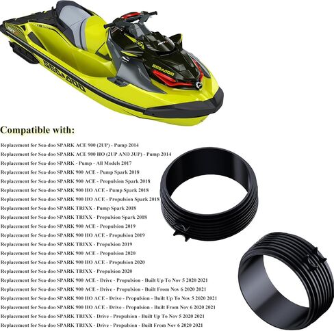حلقة ارتداء عالية الأداء، حلقة ارتداء بديلة لـ Seadoo SPARK ACE 900 TRIXX، نماذج حلقات بلاستيكية سوداء 267000813 267000883 267000925 (أسود) in Kuwait